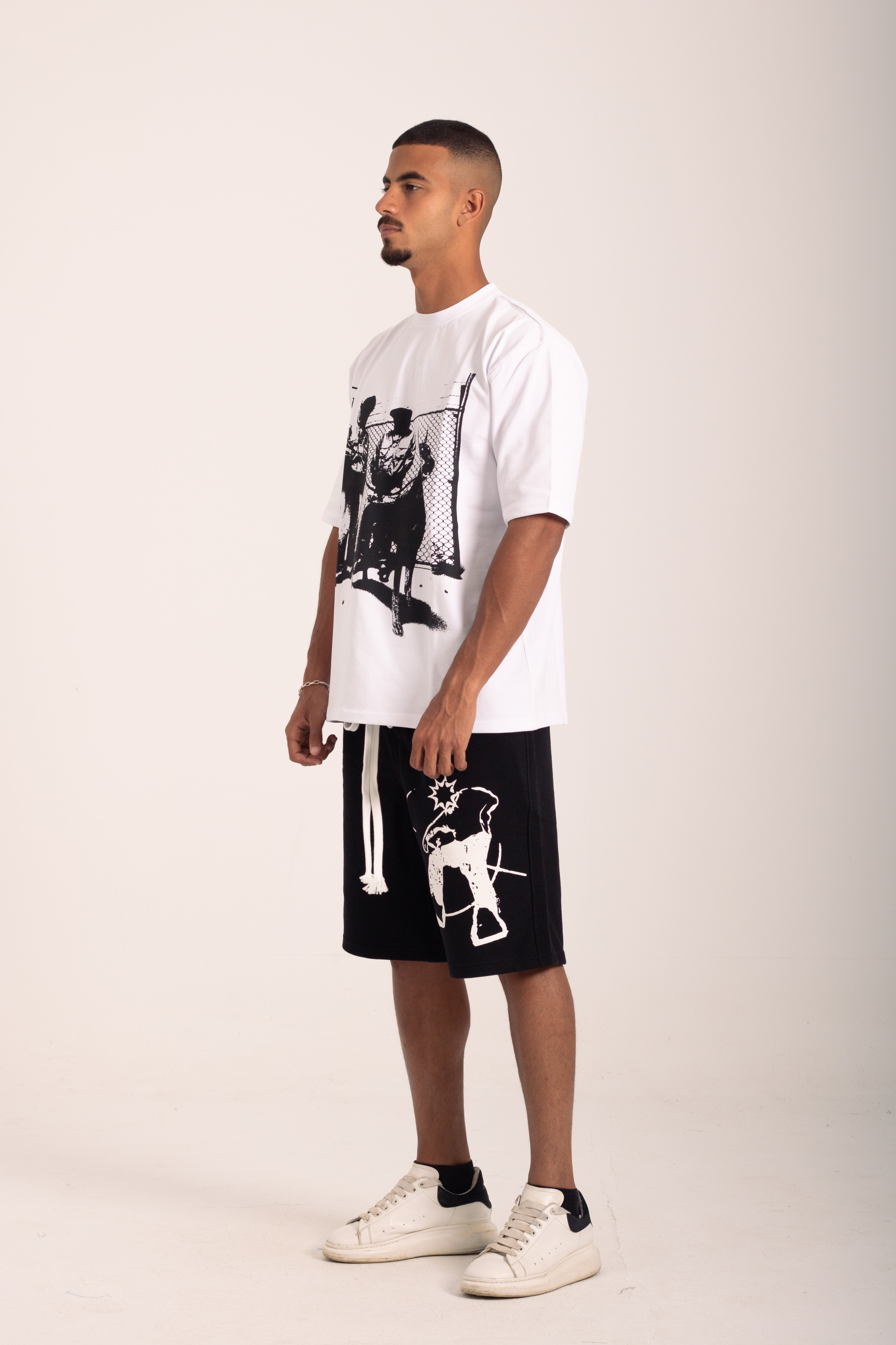 white BLADE oversized T-shirt