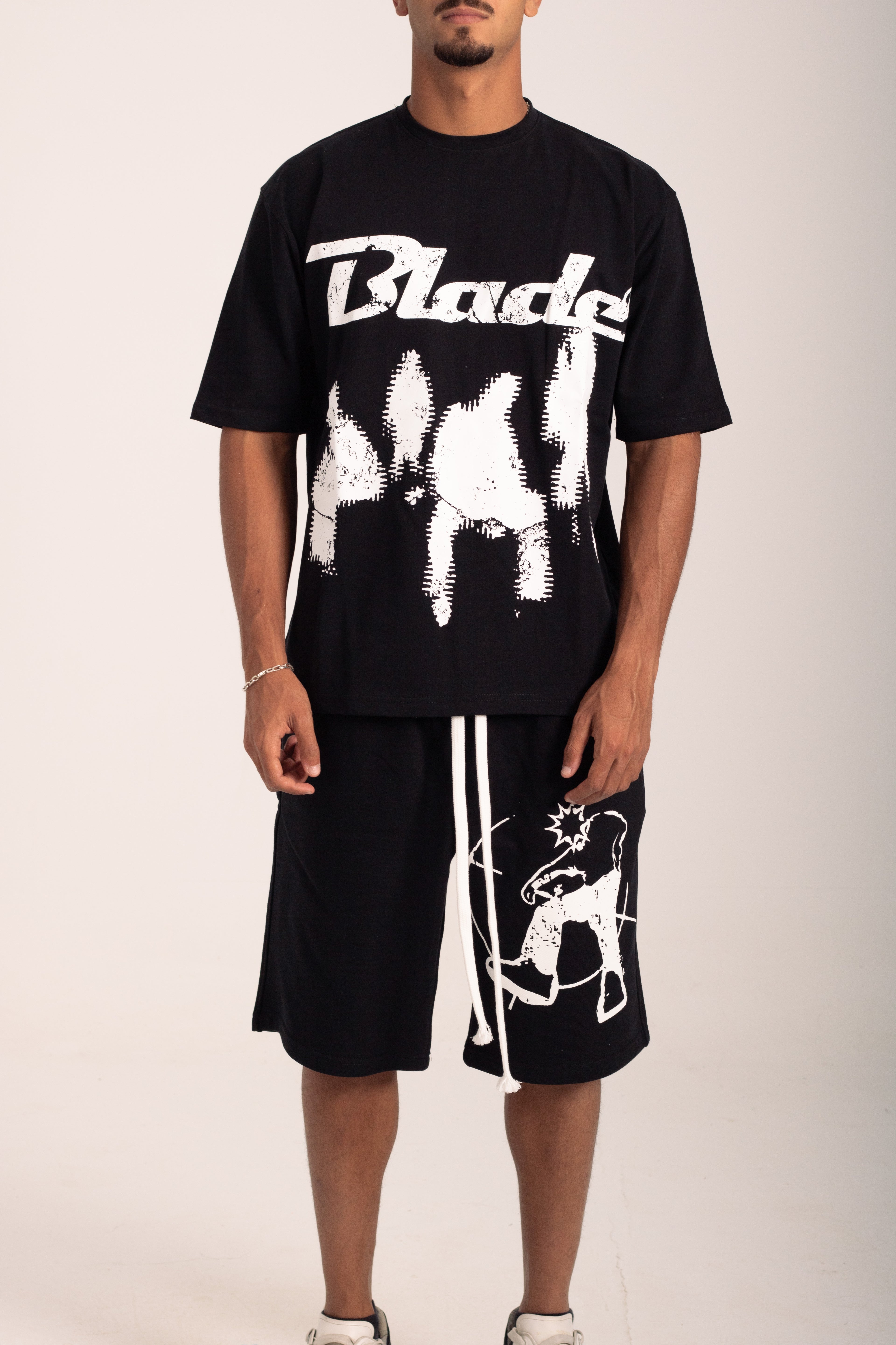Black t-shirt and black short bundle