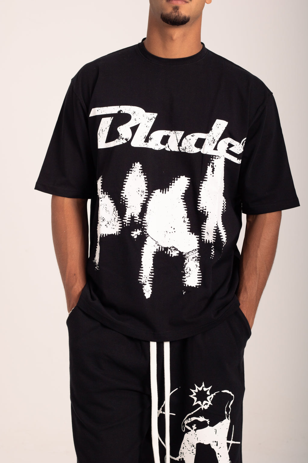 Black t-shirt and black short bundle