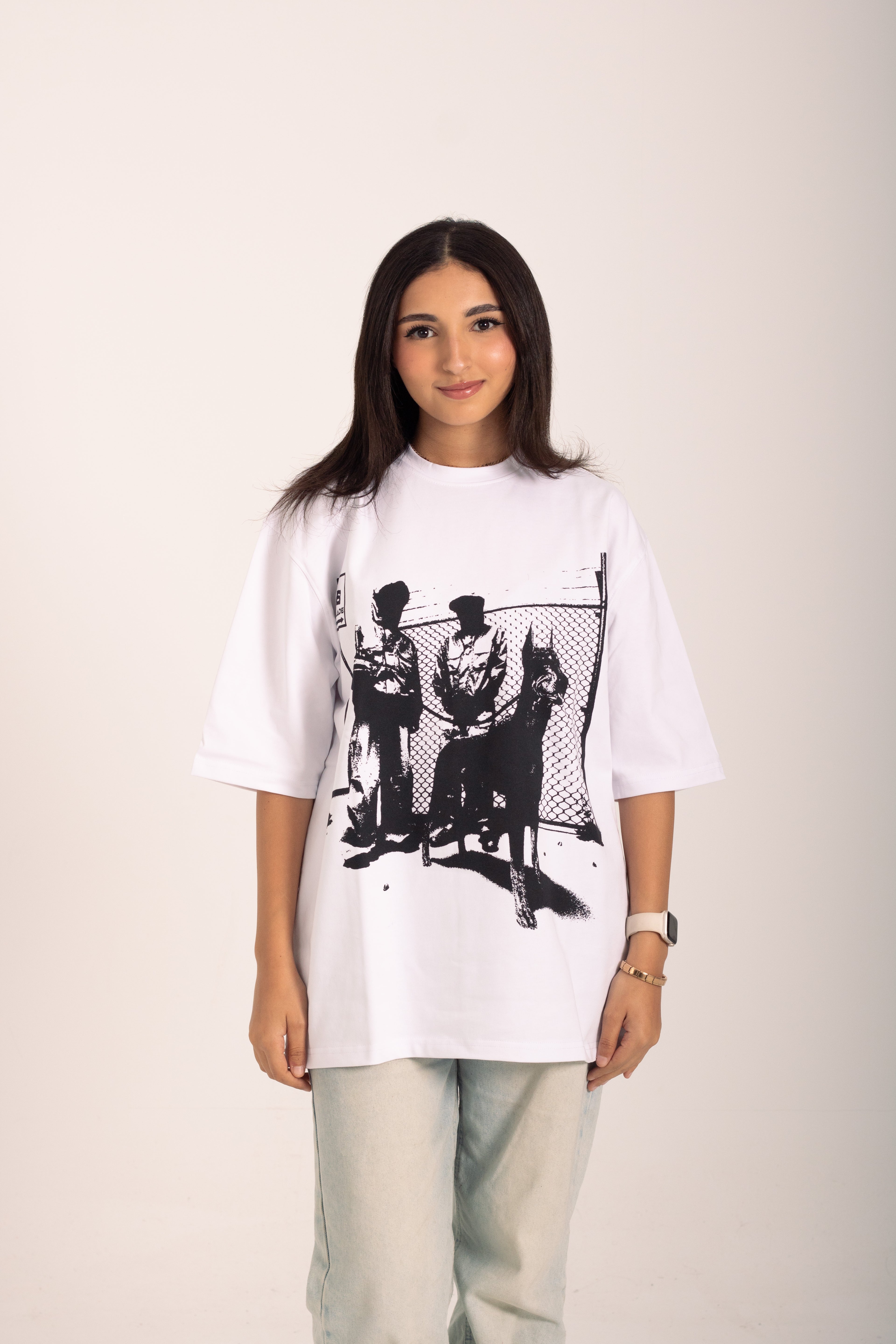 white BLADE oversized T-shirt