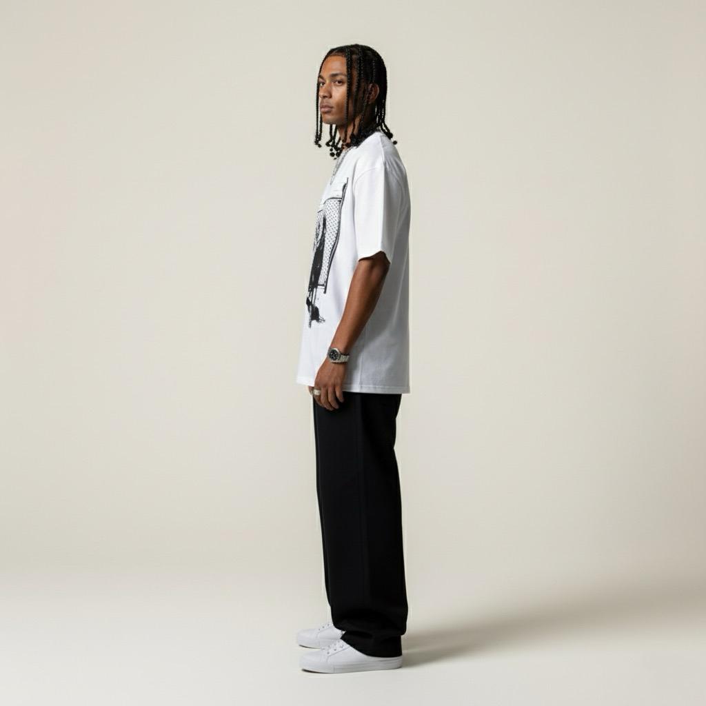 white BLADE oversized T-shirt