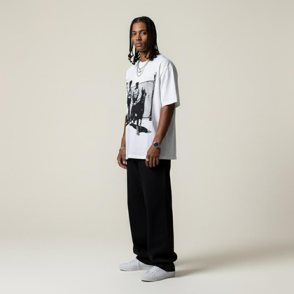 white BLADE oversized T-shirt