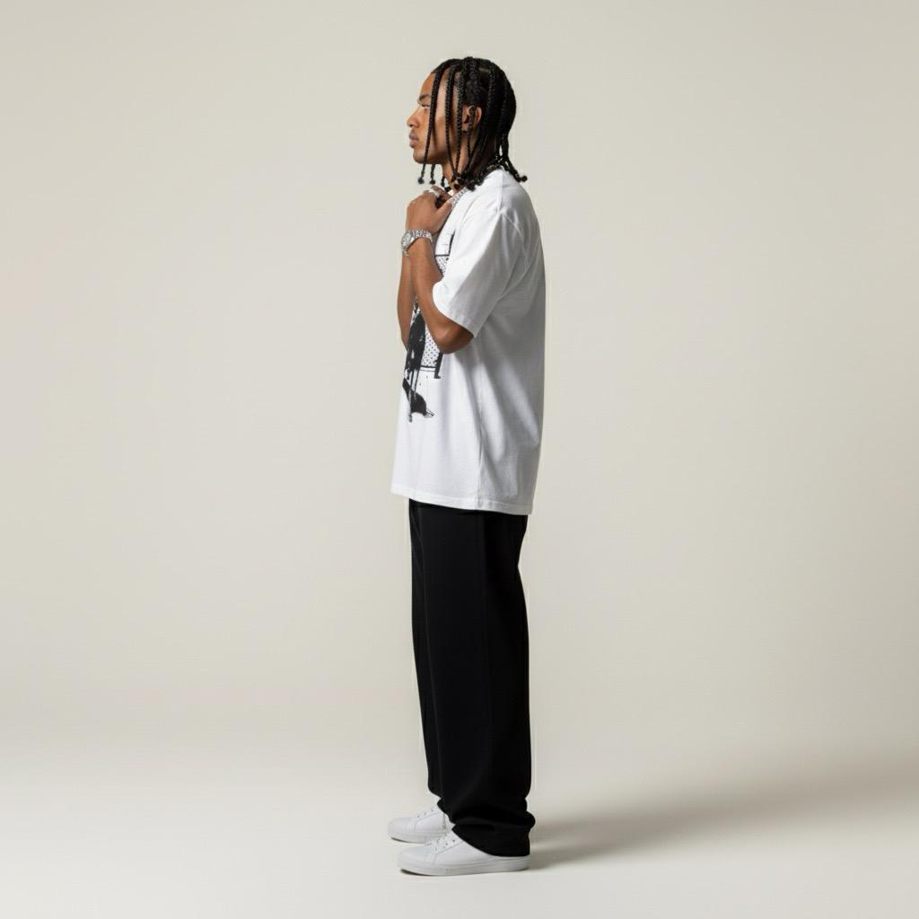 white BLADE oversized T-shirt