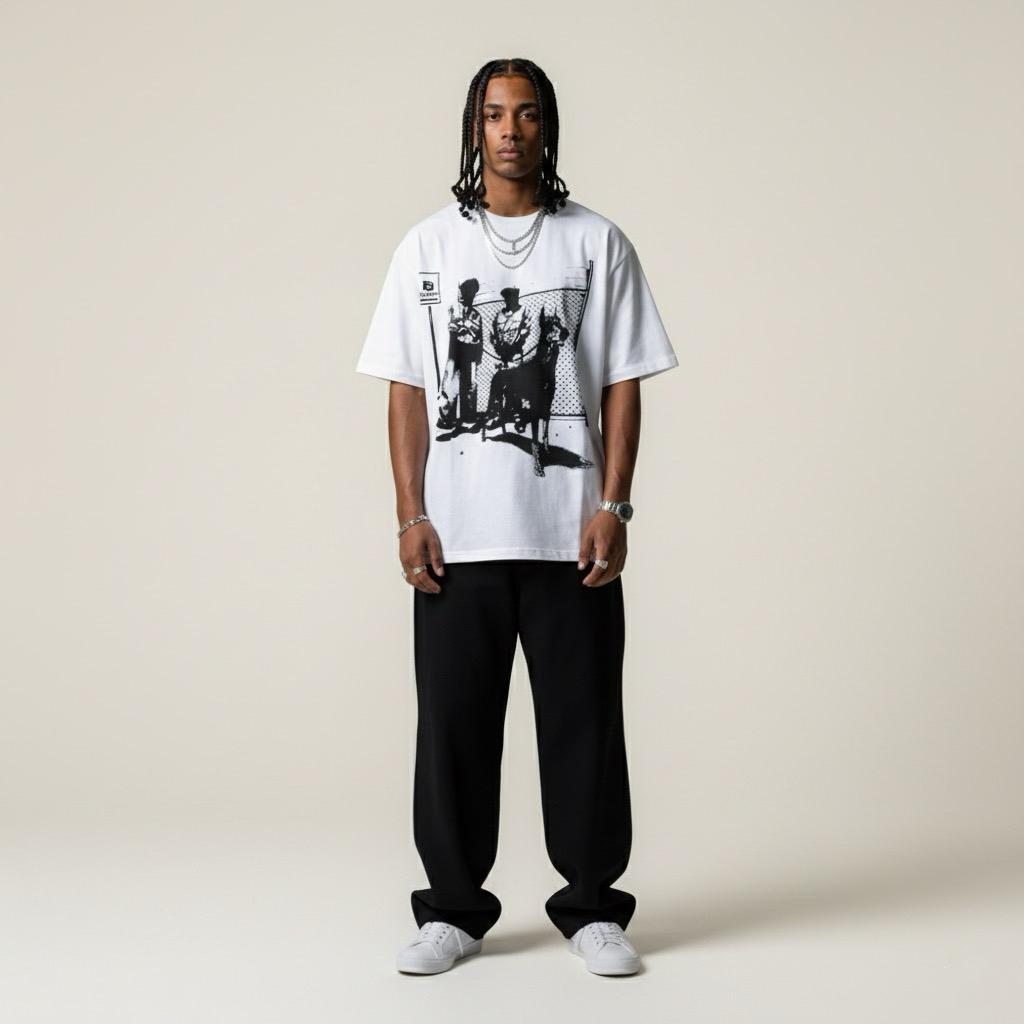 white BLADE oversized T-shirt